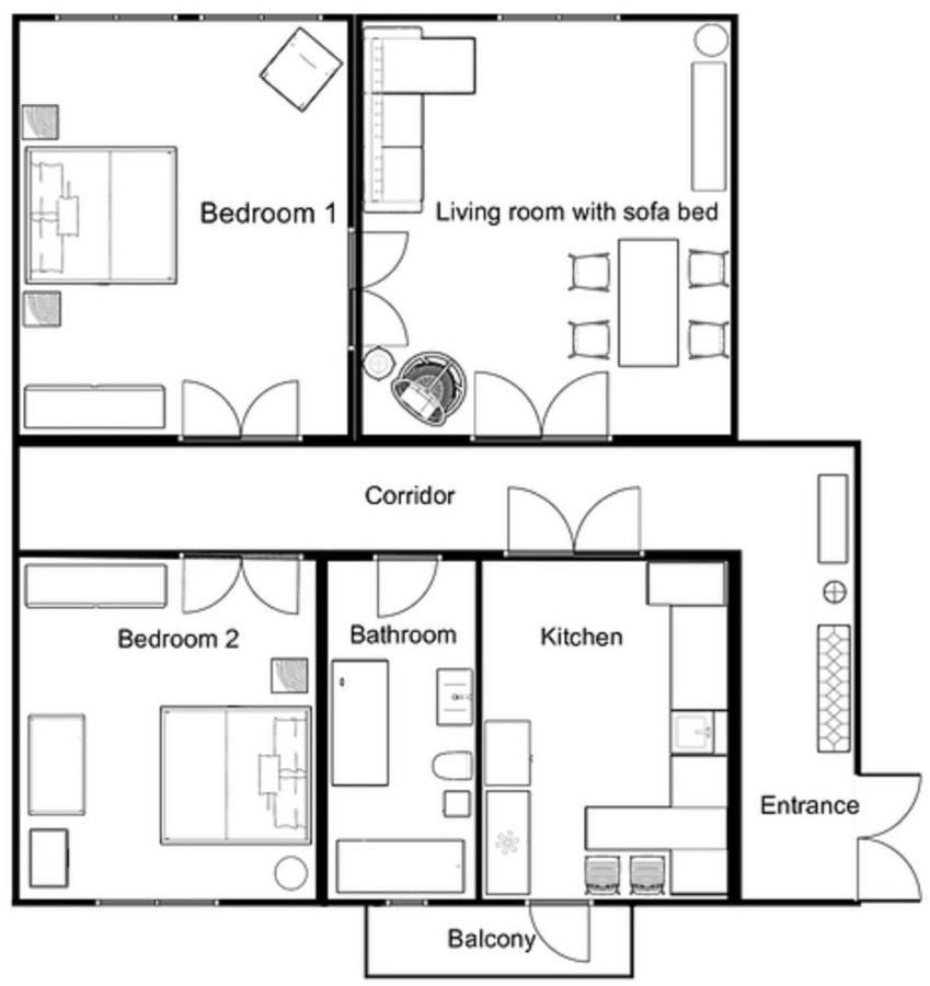 Designer Apartment 110M2 With King Size Beds & Equipped Kitchen 크라쿠프 외부 사진
